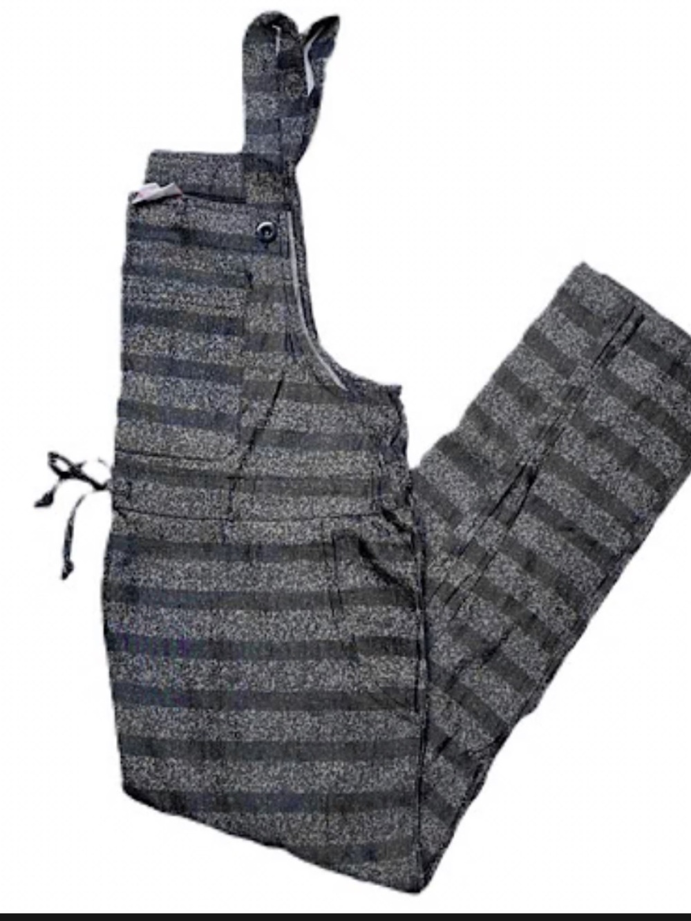 LULAROE JULIET JUMPSUIT - CHARCOAL STRIPE Overalls Jumpsuit - Picture 3 of 4